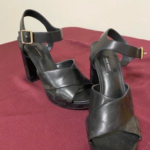 Nine West Black Ankle Strap Heels